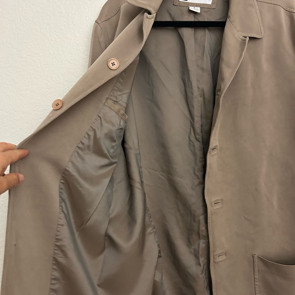 100% SILK Bachrach Men's Brown Lightweight Jacket. Made in Italy. - Picture 3 of 6
